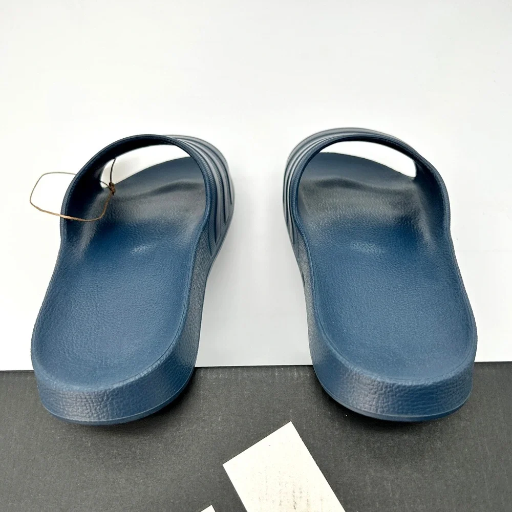 NEW adidas Adilette Aqua Slides Mens Size 12 Womens Size 13 Navy Blue IF0895